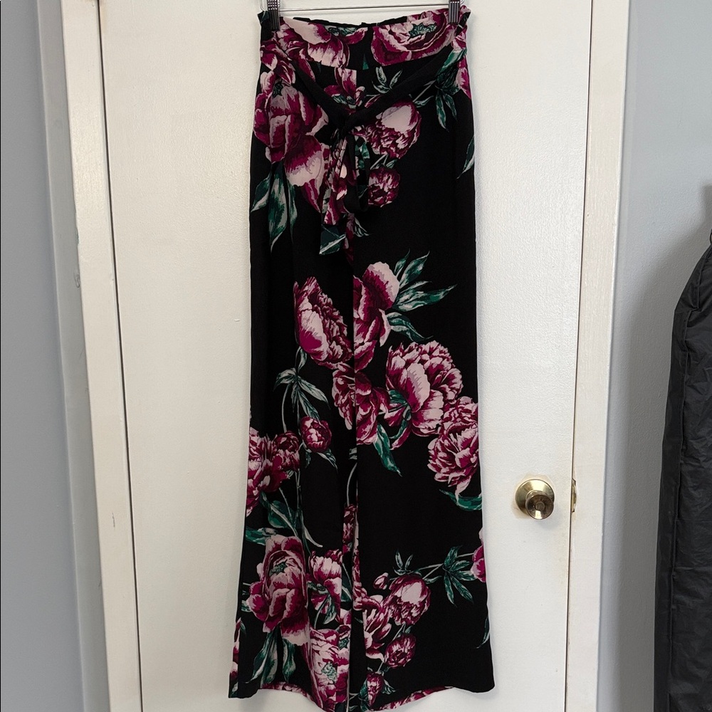 Floral Charlotte Russe Wide Leg Dress Pants